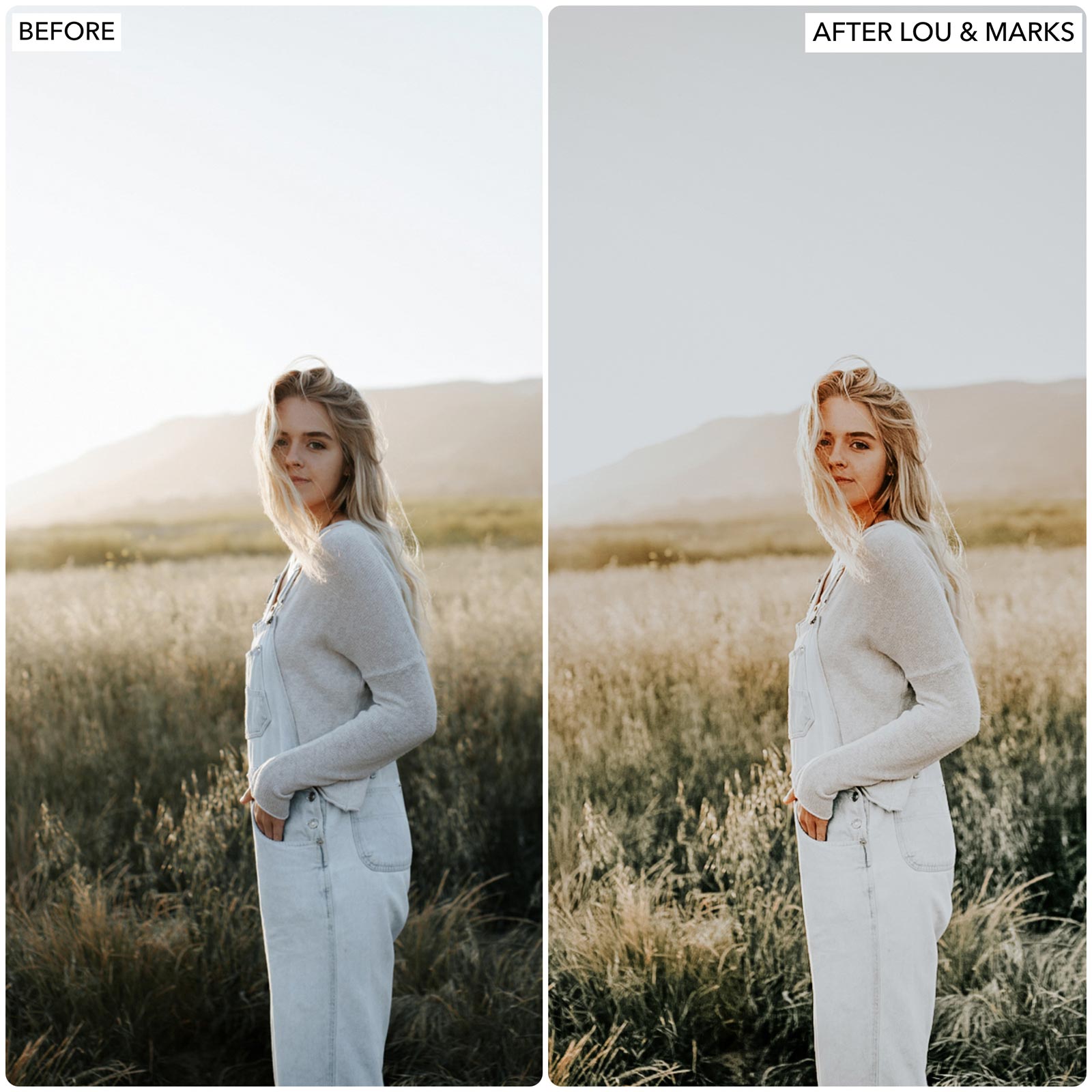Before & After With Creamy Moody Lightroom Presets For Adobe Lightroom By Lou Marks Presets