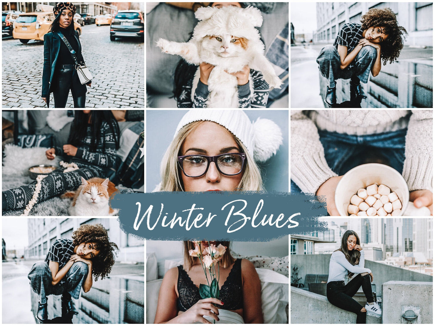 10 Winter Mobile Lightroom Presets Blues, Clean Photo Editing Filter for Lifestyle Blogger, Instagram Influencer Outdoor Preset